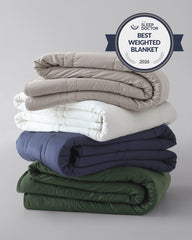 Baloo Living Weighted Blanket Full/Queen 15 lbs Pebble White